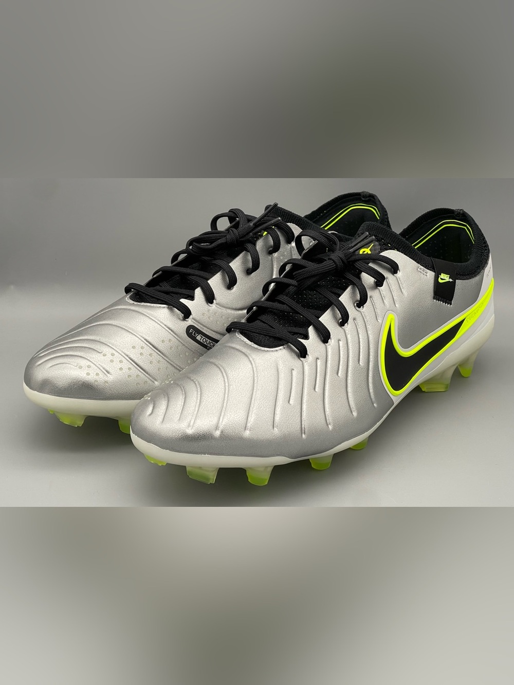 Nike Tiempo Legend 10 Elite FG Silver Volt Soccer Cleat HF8980-001 Size 12.5 NEW
